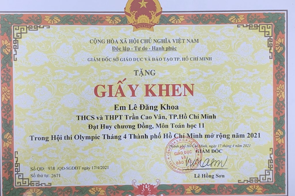 Trường THCS & THPT Trần Cao Vân
