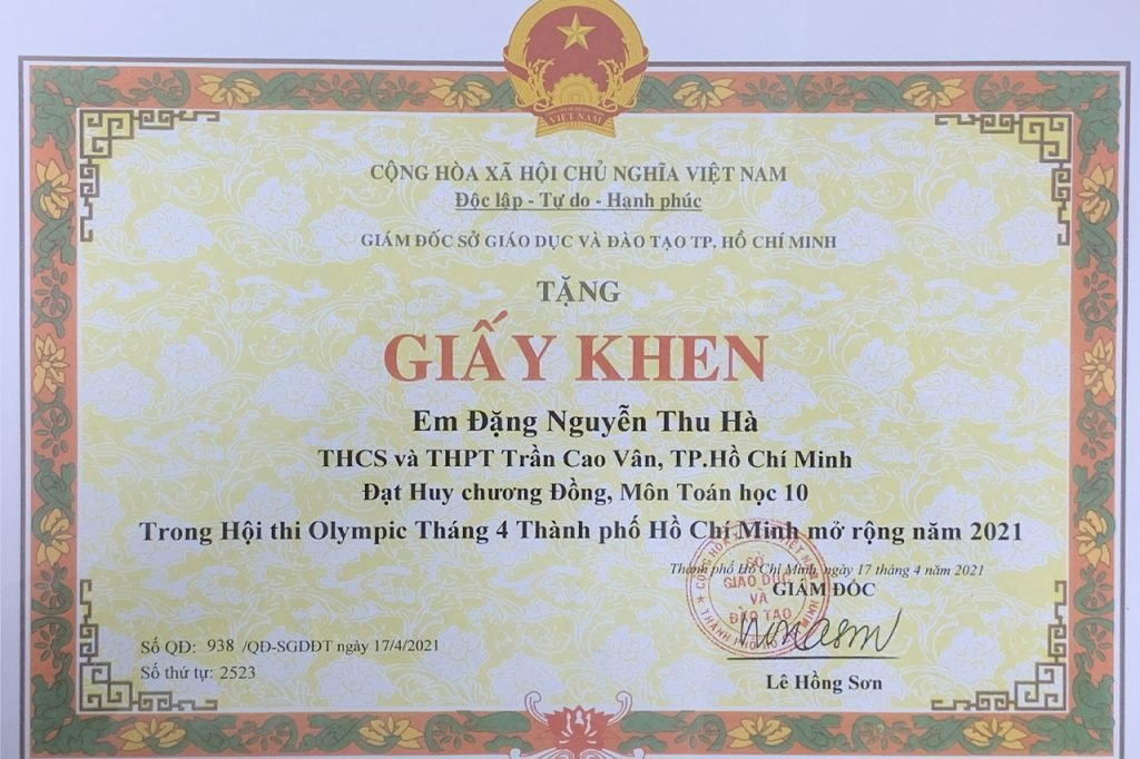 Trường THCS & THPT Trần Cao Vân