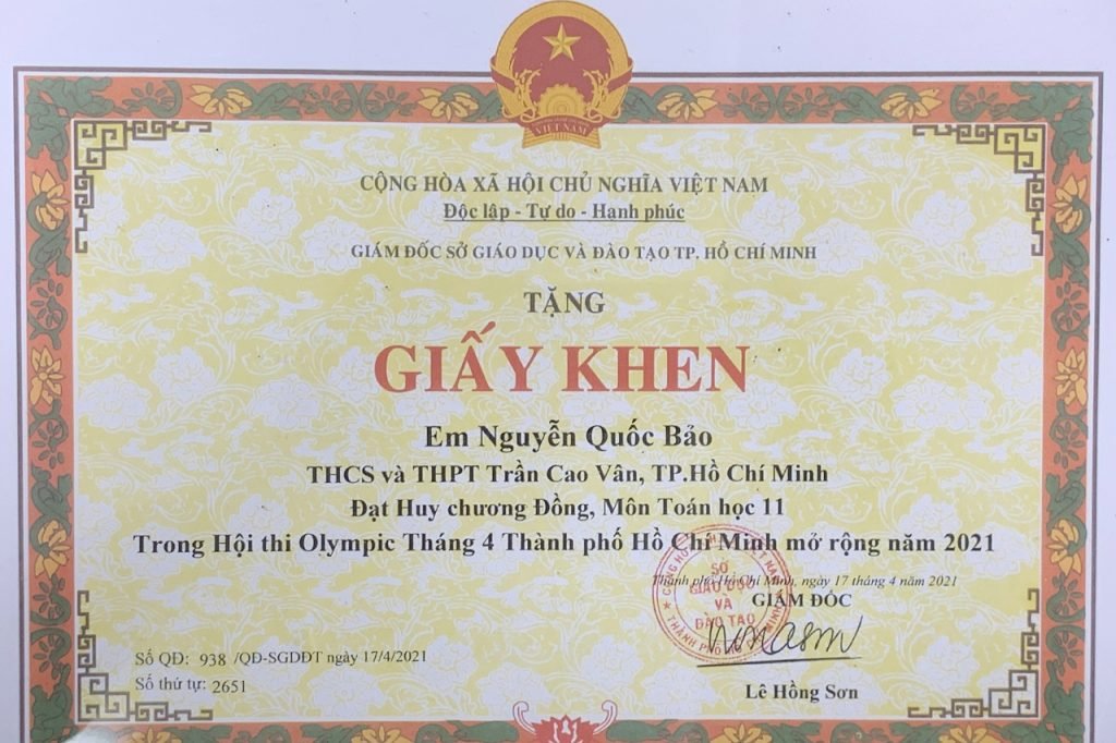 Trường THCS & THPT Trần Cao Vân