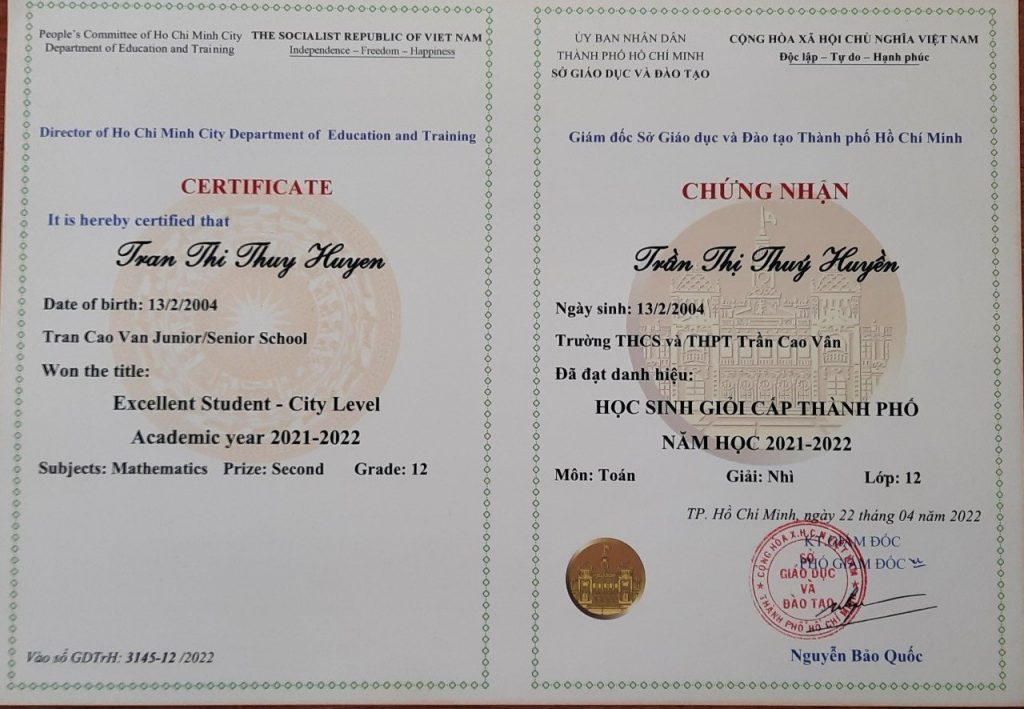 Trường THCS & THPT Trần Cao Vân