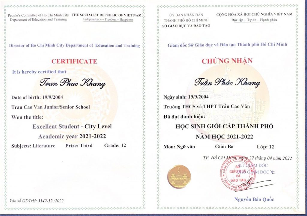 Trường THCS & THPT Trần Cao Vân